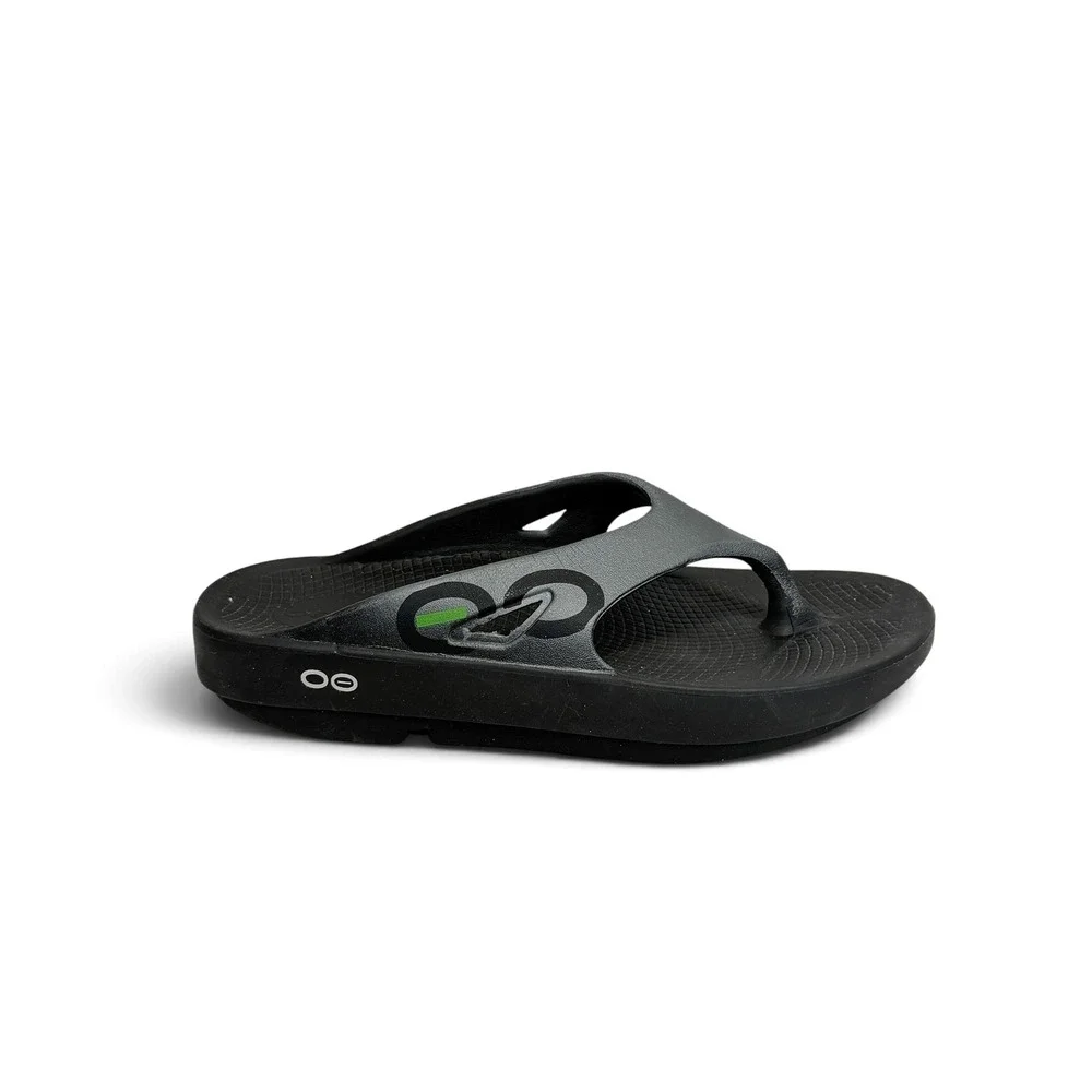 OOFOS OOriginal Sport Recovery Sandals Black Graphite Mens 6 Womens 8 EU 39 EUC